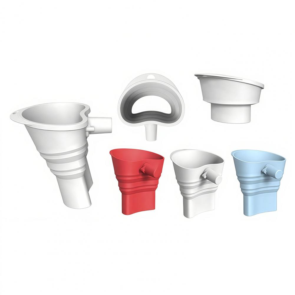 Kitchen Aid Baking Mixer - อุปกรณ์ทำขนมมืออาชีพ ซิลิโคนกรวยรินแป้ง ฝาครอบชามผสม อุปกรณ์เสริมแบบพับได้ ป้องกันการหก 3-in-1
