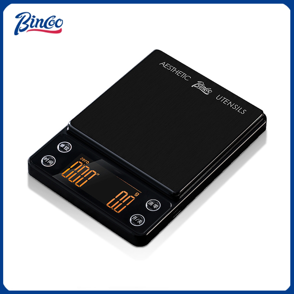 Kitchen Scale Precise - เครื่องชั่งกาแฟอิเล็กทรอนิกส์ Bincoo เครื่องชั่งกาแฟแบบพกพาพร้อมตัวจับเวลา ความแม่นยำสูง 3 กก./0.1