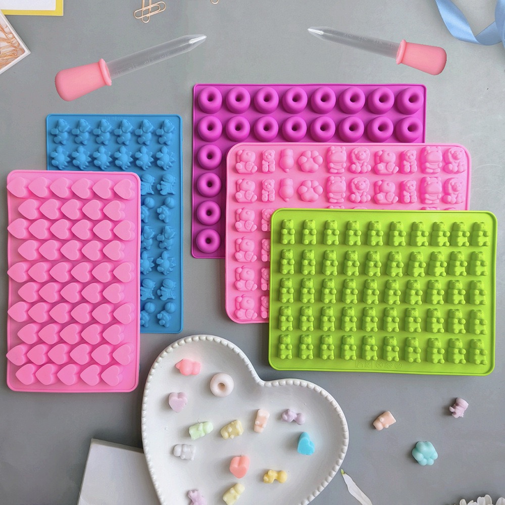 Baking Kitchen Diy - แม่พิมพ์ซิลิโคนทำขนม 7 ชิ้น พร้อมชุดหลอดหยด 2 ชิ้น