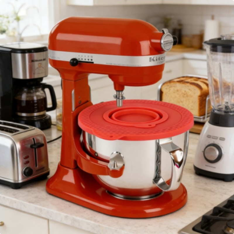 Kitchen Aid Baking Lid - ฝาครอบชามซิลิโคน ใช้ได้กับเครื่องผสมอาหารแบบตั้งโต๊ะ KitchenAid 4.5-5 ควอร์ต ฝาปิดแบบสุญญากาศ