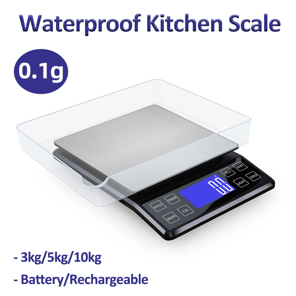 Kitchen Scale Precise - เครื่องชั่งดิจิตอล 0.1g ความแม่นยําสูง 3 กก./5 กก./10