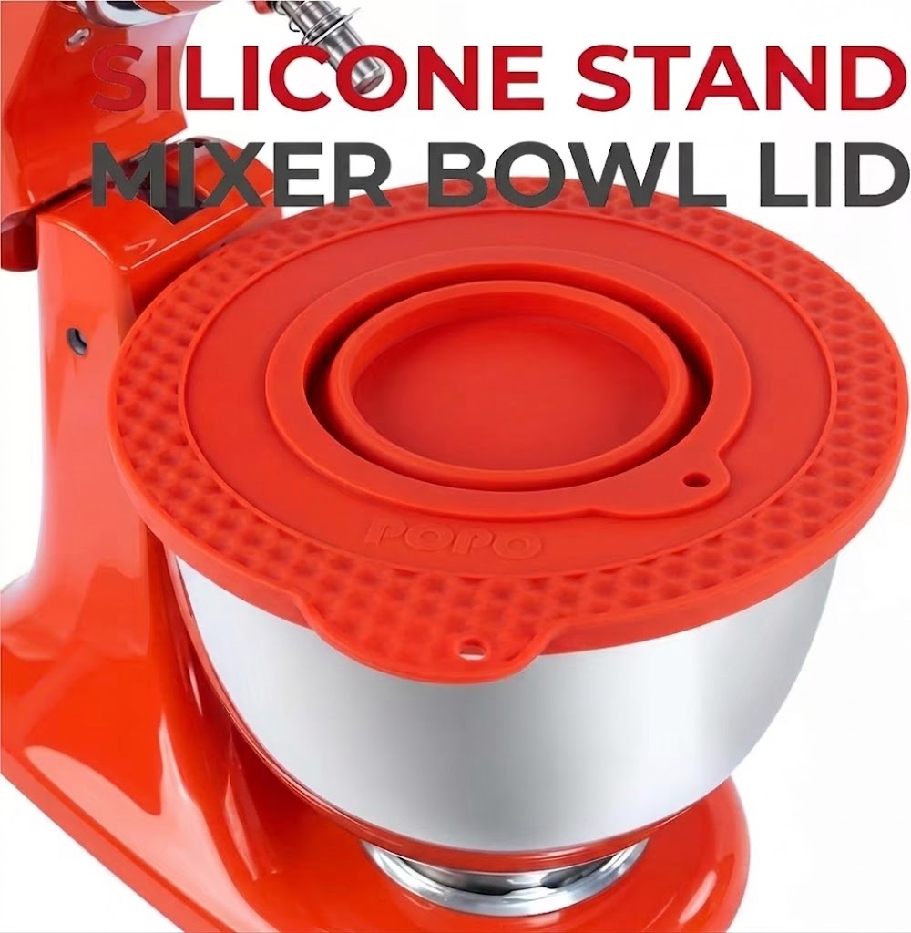 Kitchen Aid Baking Lid - ฝาปิดชามซิลิโคนสำหรับเครื่องผสมอาหารแบบตั้งโต๊ะขนาด 4.5–5 ควอร์ต ป้องกันการหก สำหรับ KitchenAid