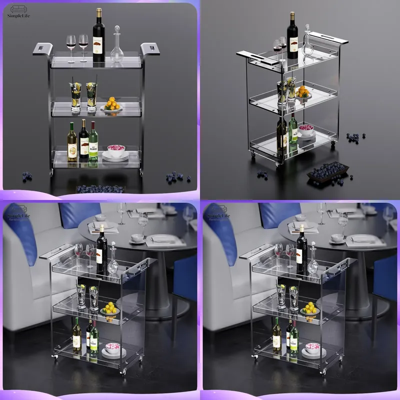 Kitchen Baking Cart - รถเข็นครัว 3 ชั้น รุ่นใหม่ พร้อมชั้นวางของ รถเข็นเคลื่อนที่สำหรับทำอาหาร