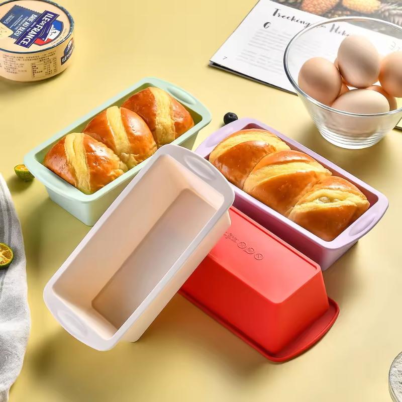 Baking Kitchen Diy - แม่พิมพ์ซิลิโคนรูปสี่เหลี่ยมผืนผ้าสำหรับใช้ในครัวเรือน 1/4 ชิ้น แม่พิมพ์ขนมปังปิ้ง แม่พิมพ์ขนมอีสเตอร์ อุปกรณ์ทำขนม
