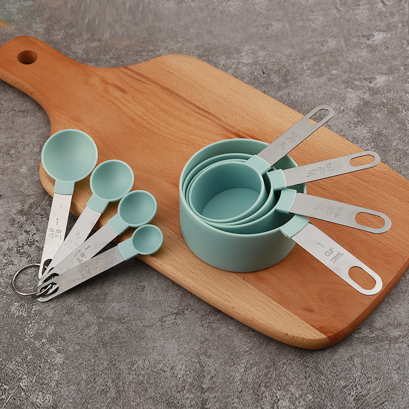 8PCS ถ้วยตวงช้อนชุดสําหรับเบเก - Kitchen Baking Utensil Set บทวิจารณ์และราคา
