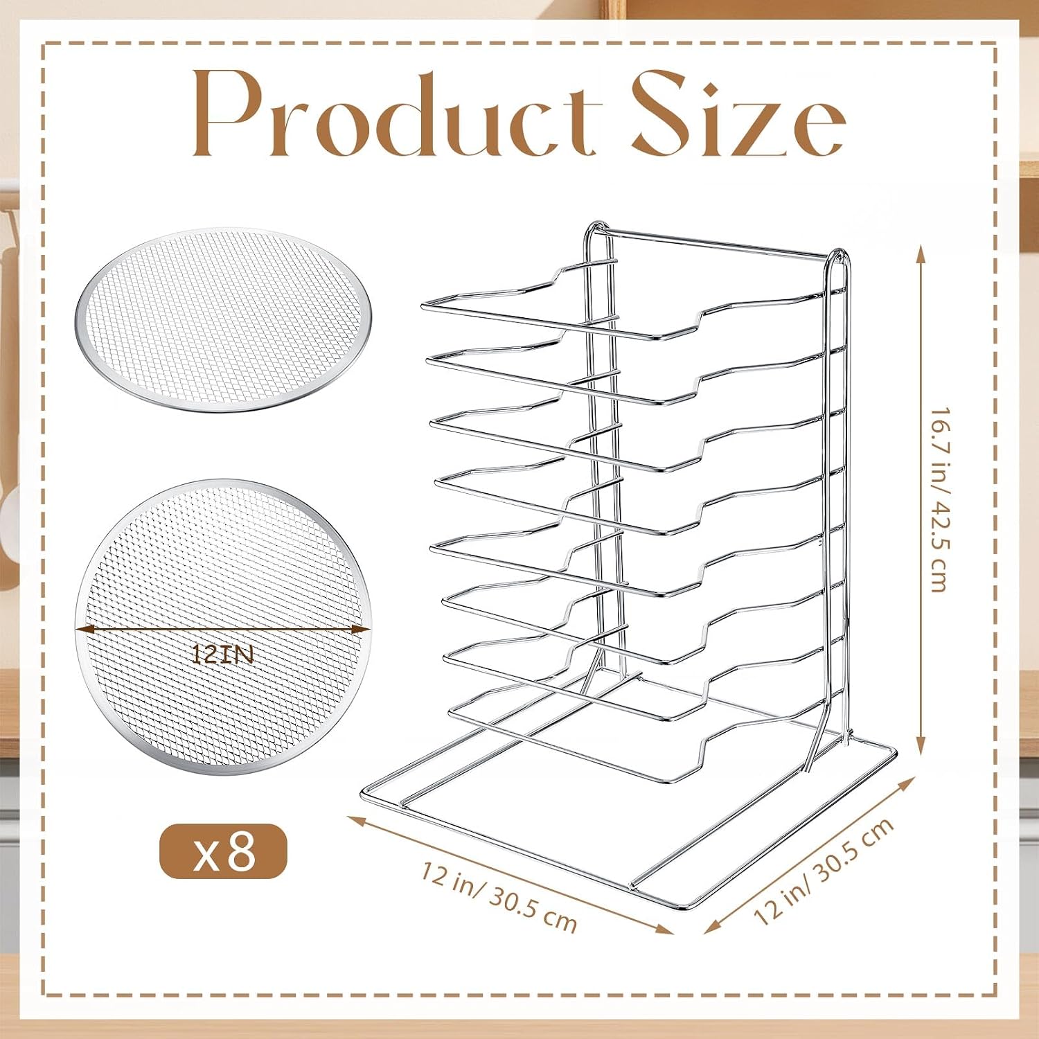 ชั้นวางพิซซ่า 8 ชั้น พร้อมถาดอ - Kitchen Baking Products บทวิจารณ์และราคา