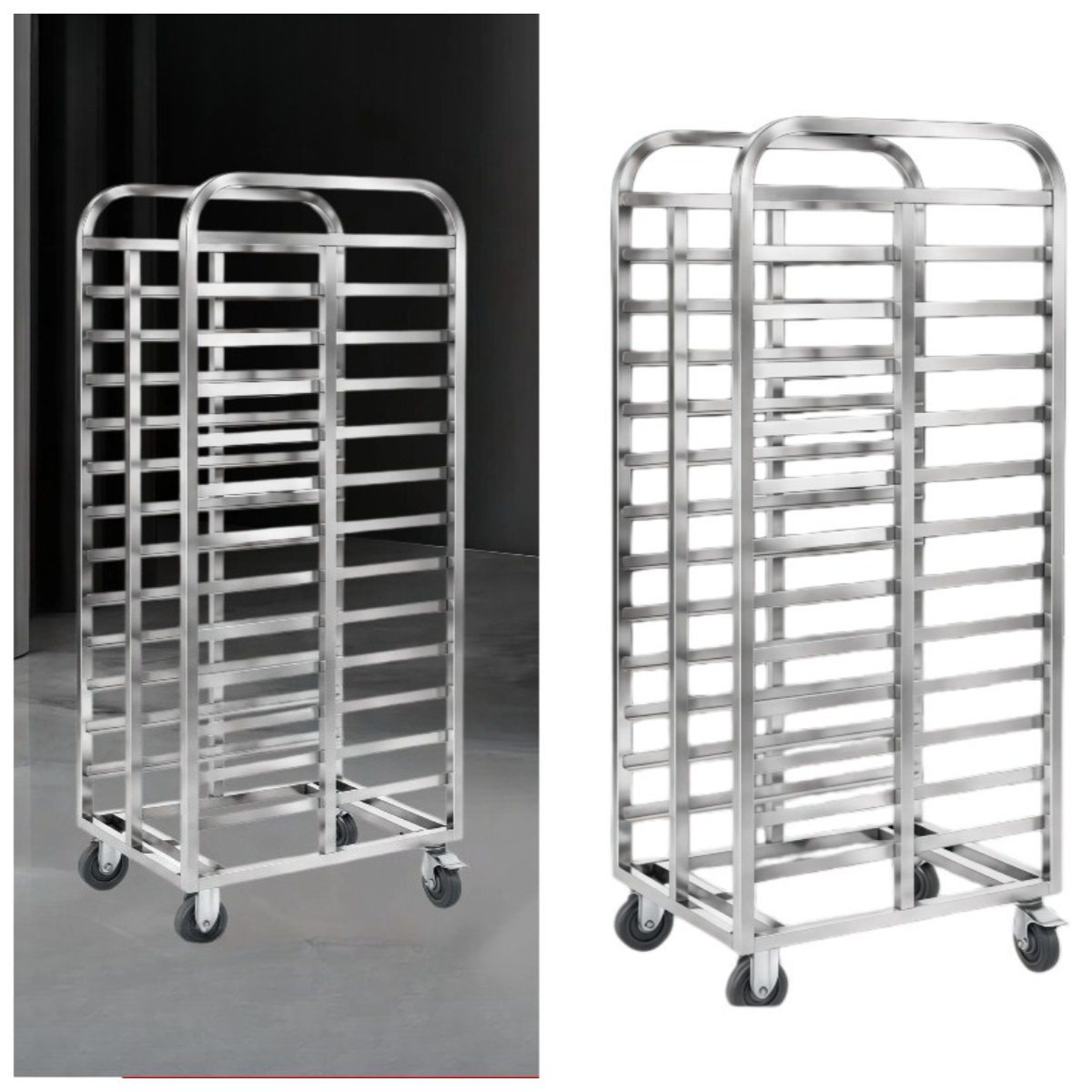 รถเข็นถาดอบสแตนเลสหลายชั้นสำหร - Kitchen Baking Cart บทวิจารณ์และราคา