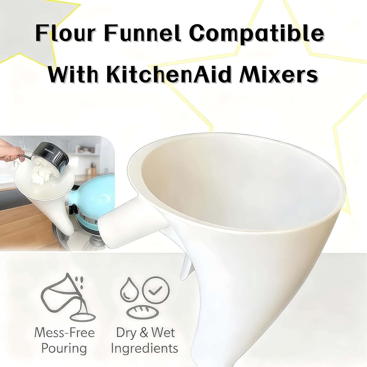 อุปกรณ์ตีแป้งแบบป้องกันการกระเ - Kitchen Aid Baking Mixer บทวิจารณ์และราคา