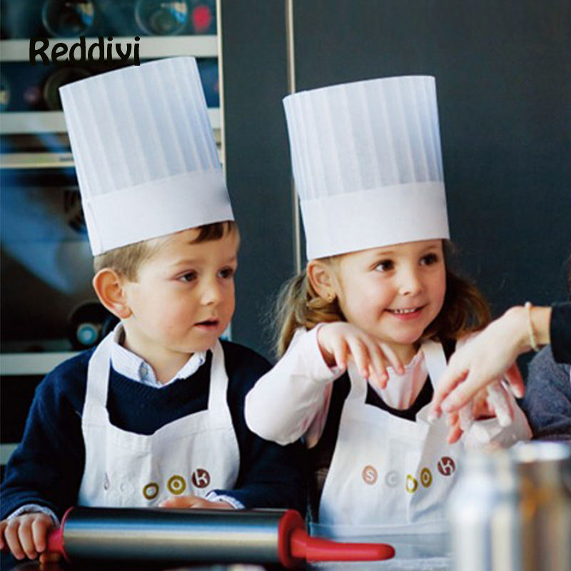 10 Pce Kids Kitchen Hats Kinde - Baking Kitchen Kids บทวิจารณ์และราคา