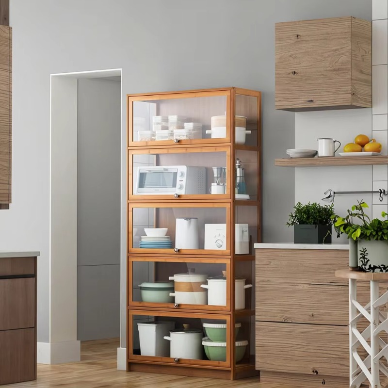 รถเข็นครัวไม้มะม่วง ตู้เก็บของ - Kitchen Baking Cart บทวิจารณ์และราคา