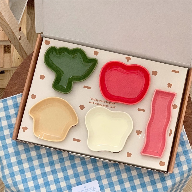 น่ารักผักเซรามิคจานติ่มซําสร้า - Kitchen Baking Utensil Set บทวิจารณ์และราคา