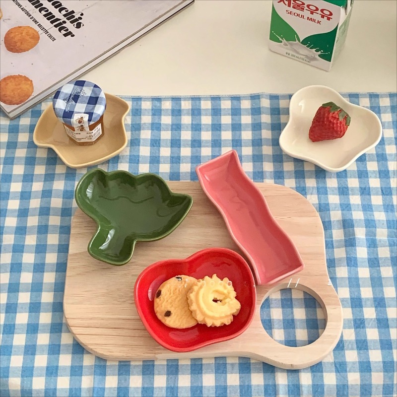น่ารักผักเซรามิคจานติ่มซําสร้า - Kitchen Baking Utensil Set บทวิจารณ์และราคา