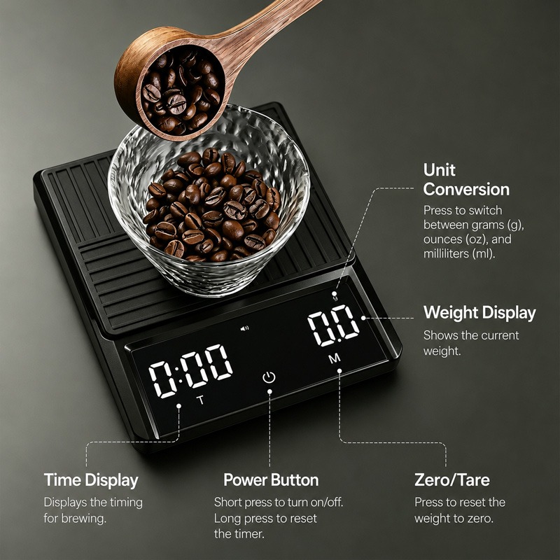 เครื่องชั่งกาแฟแบบมืออาชีพ ควา - Kitchen Scale Precise บทวิจารณ์และราคา